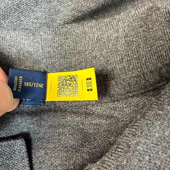 Polo Ralph Lauren Men's Classic-Fit Mesh‎ Ribbed Polo, Size XLT, Heather Grey - Picture 7 of 15